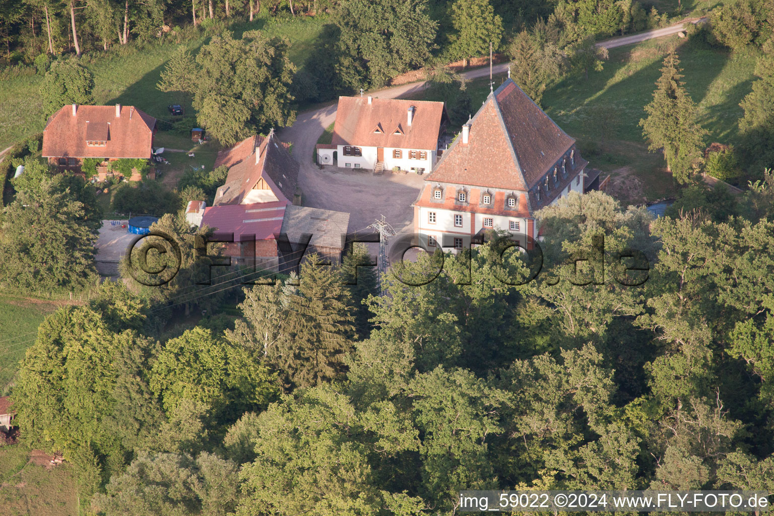 Bienwaldmühle dans le département Rhénanie-Palatinat, Allemagne d'en haut