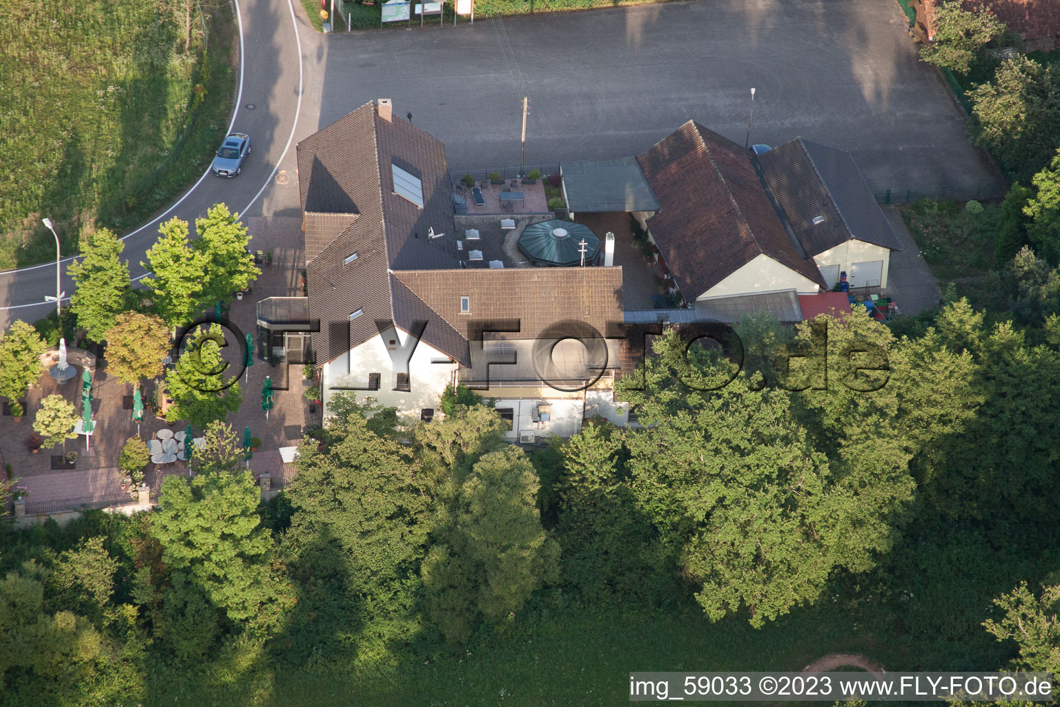 Image drone de Bienwaldmühle dans le département Rhénanie-Palatinat, Allemagne