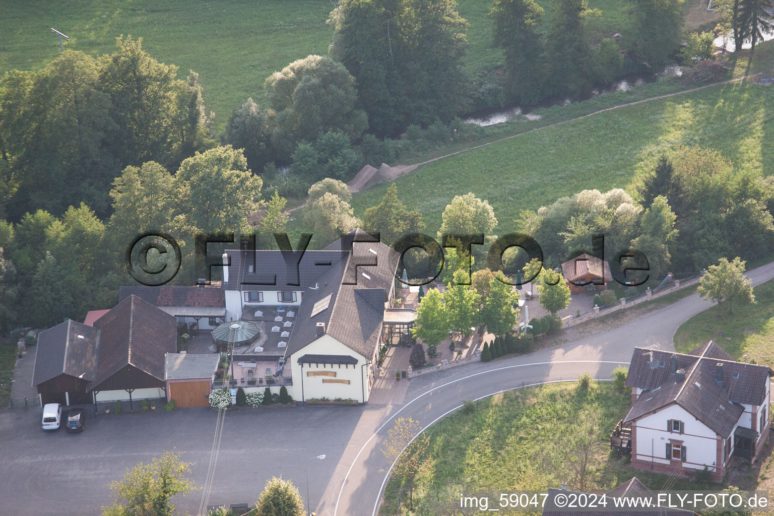 Bienwaldmühle dans le département Rhénanie-Palatinat, Allemagne d'en haut