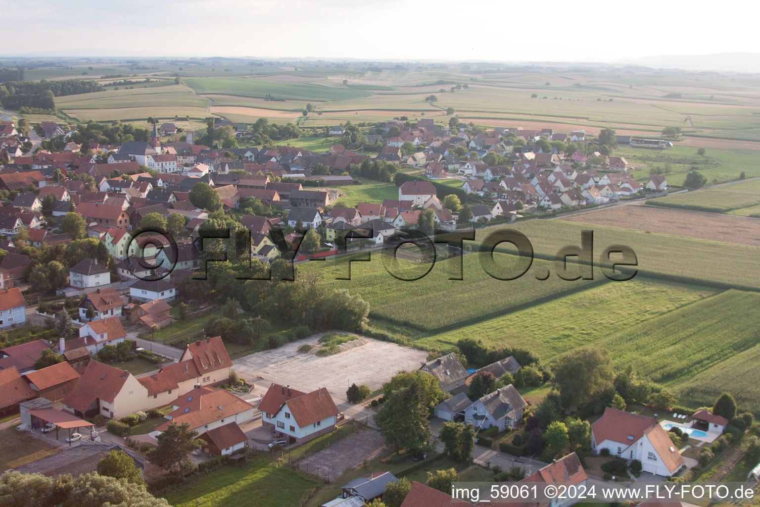 Salmbach dans le département Bas Rhin, France vue du ciel