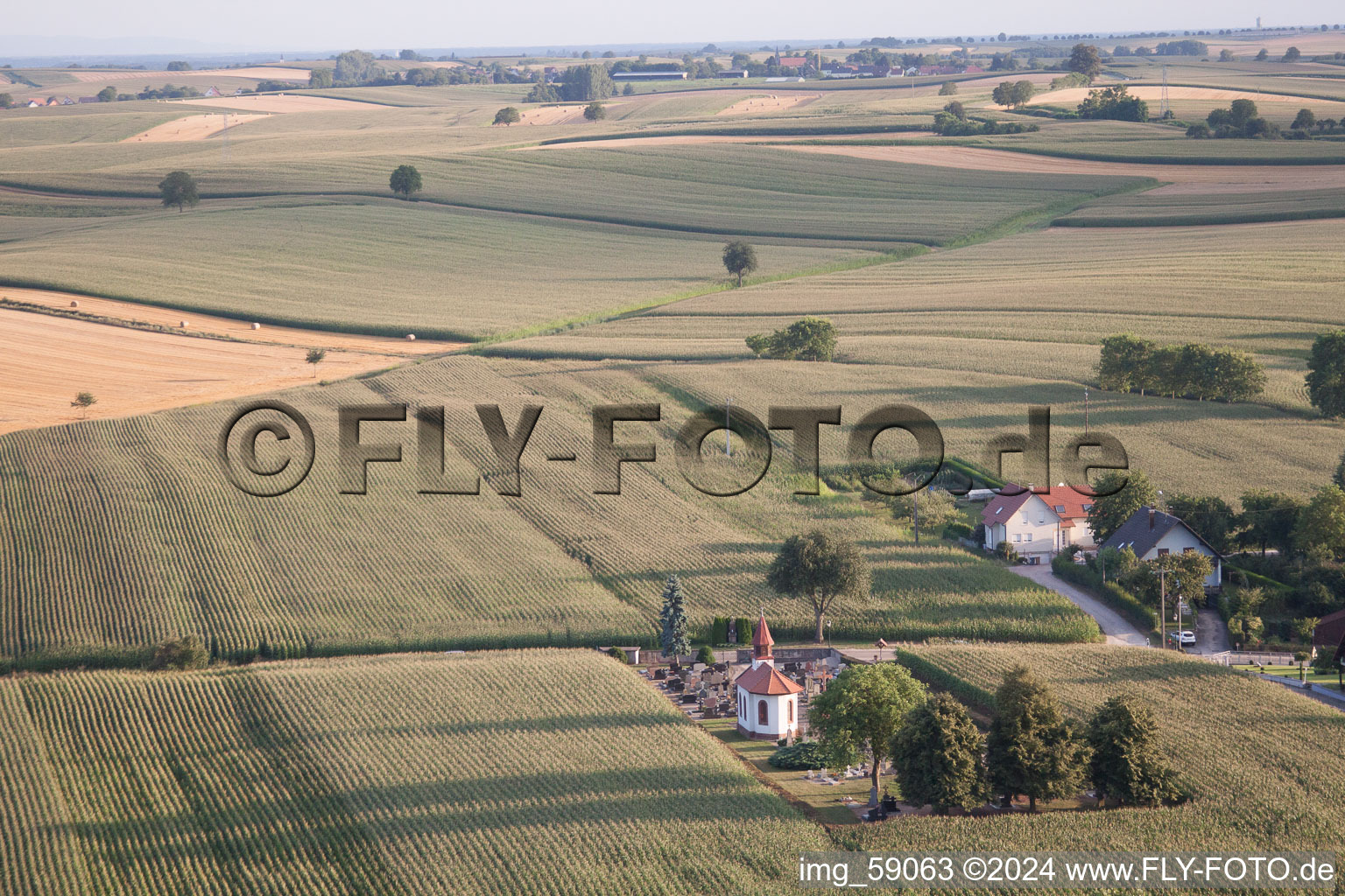 Image drone de Salmbach dans le département Bas Rhin, France