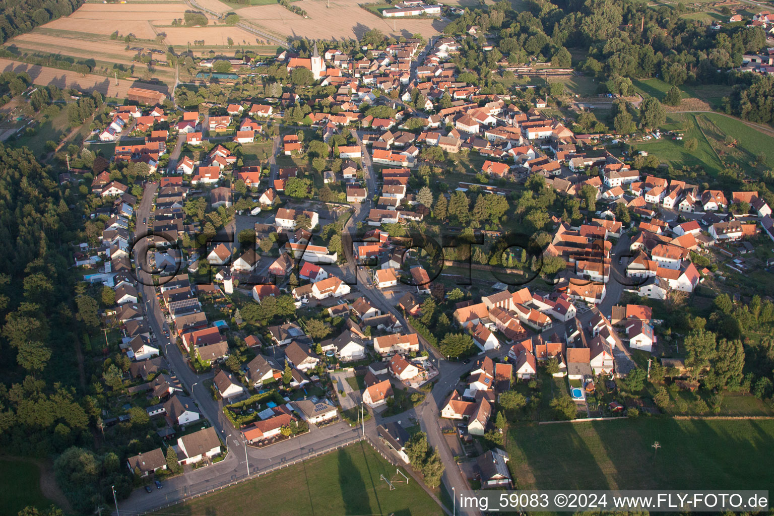 Scheibenhardt dans le département Rhénanie-Palatinat, Allemagne d'en haut