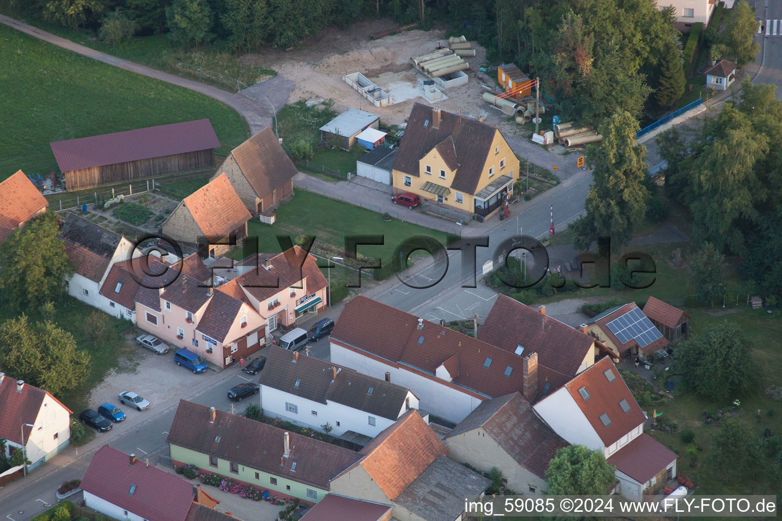 Scheibenhardt dans le département Rhénanie-Palatinat, Allemagne vue d'en haut