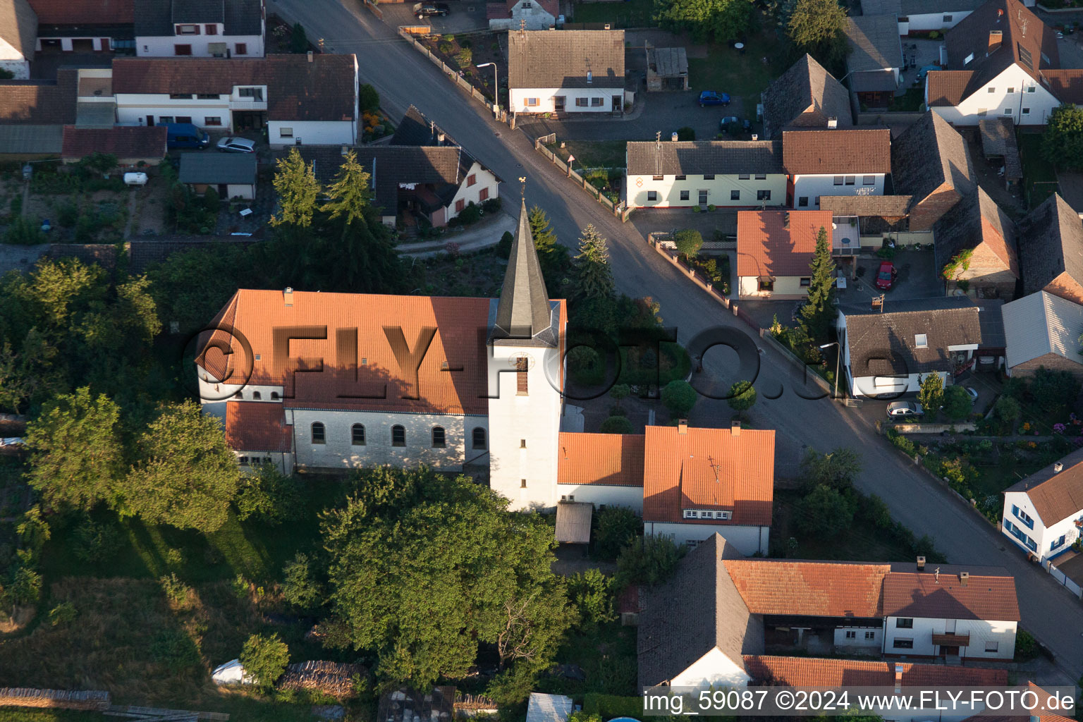 Scheibenhardt dans le département Rhénanie-Palatinat, Allemagne depuis l'avion