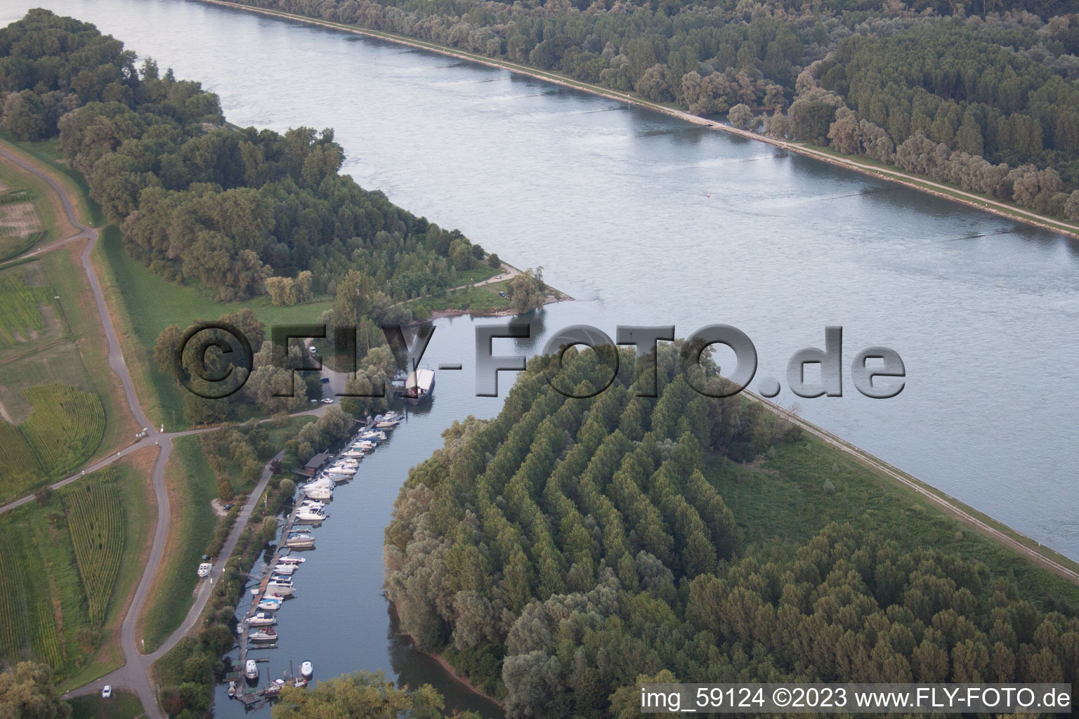 Photographie aérienne de Lautermuschel à Neuburg dans le département Rhénanie-Palatinat, Allemagne