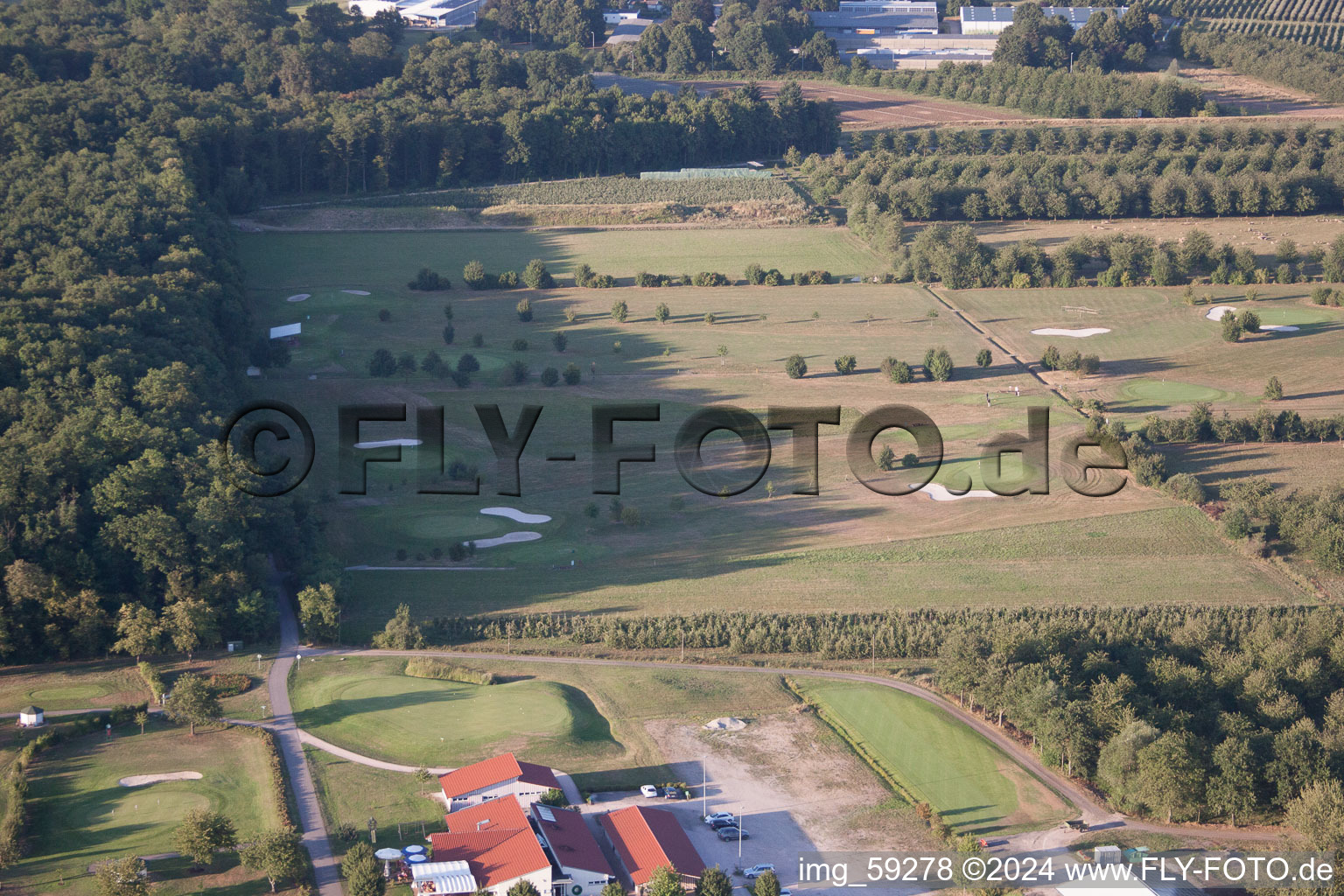 Vue d'oiseau de Club de golf Urloffen à le quartier Urloffen in Appenweier dans le département Bade-Wurtemberg, Allemagne