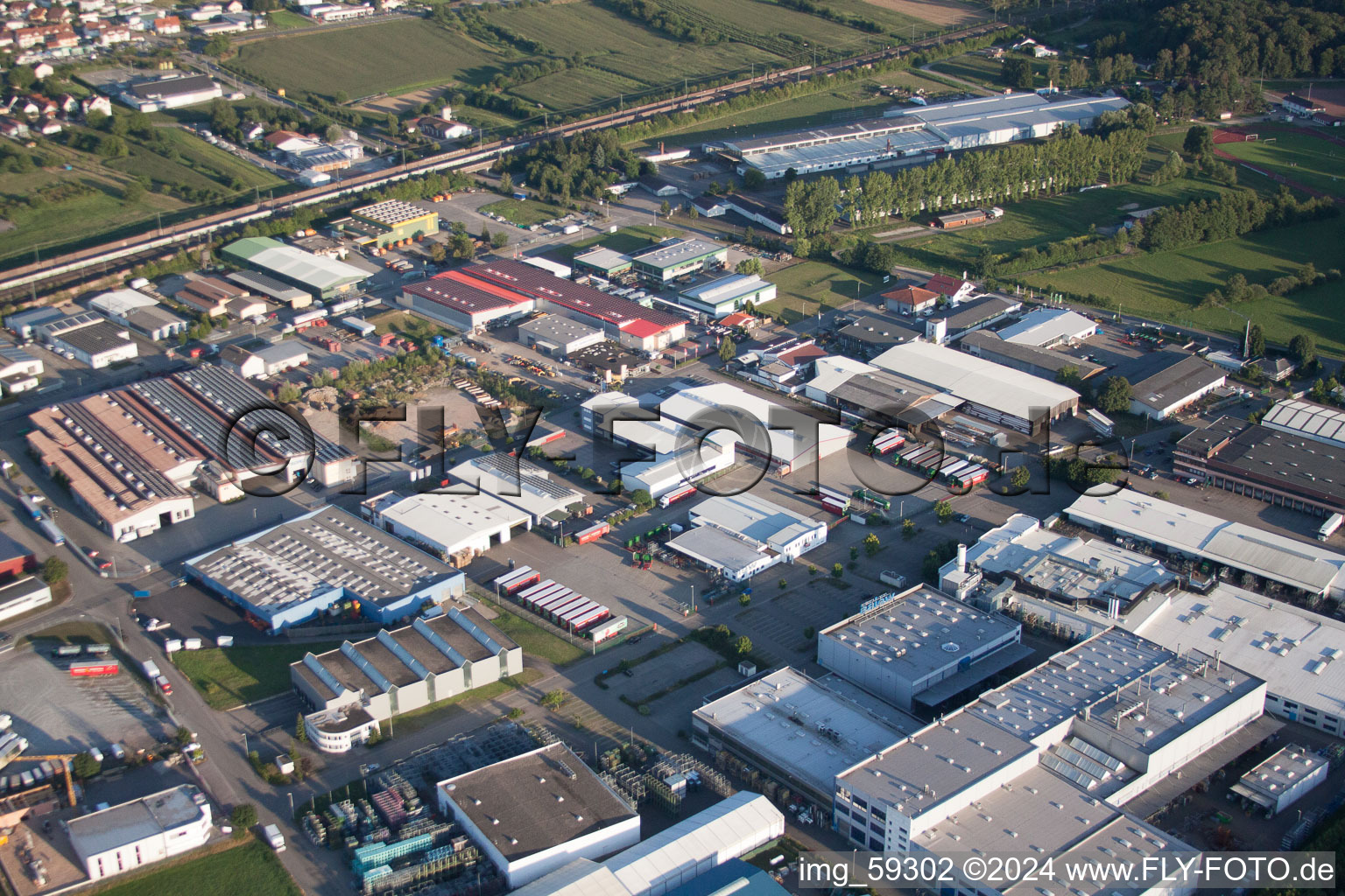 Photographie aérienne de Zone industrielle à Appenweier dans le département Bade-Wurtemberg, Allemagne