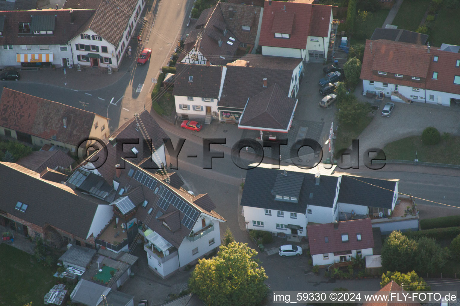 Vue aérienne de ACCROCHER à le quartier Elgersweier in Offenburg dans le département Bade-Wurtemberg, Allemagne