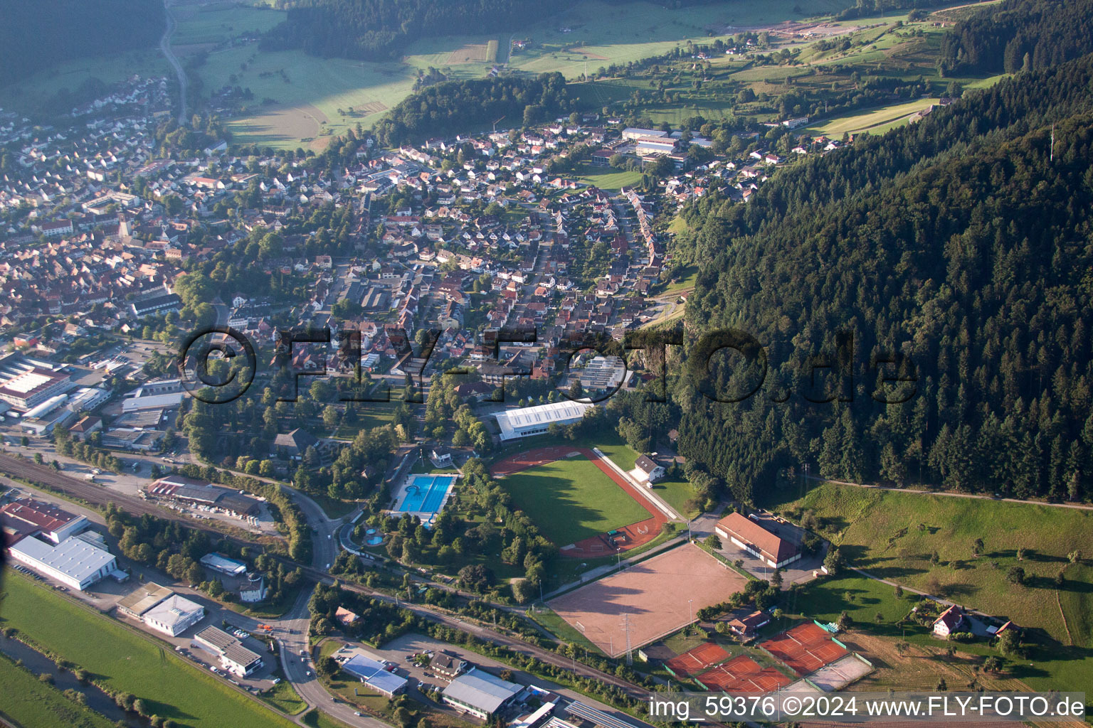 Haslach im Kinzigtal dans le département Bade-Wurtemberg, Allemagne vue du ciel