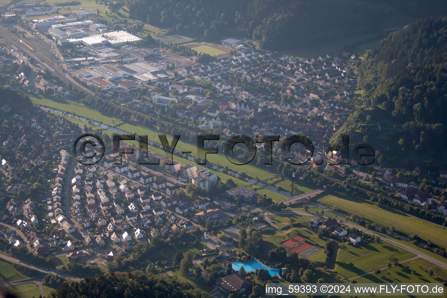 Vue d'oiseau de Biberach dans le département Bade-Wurtemberg, Allemagne