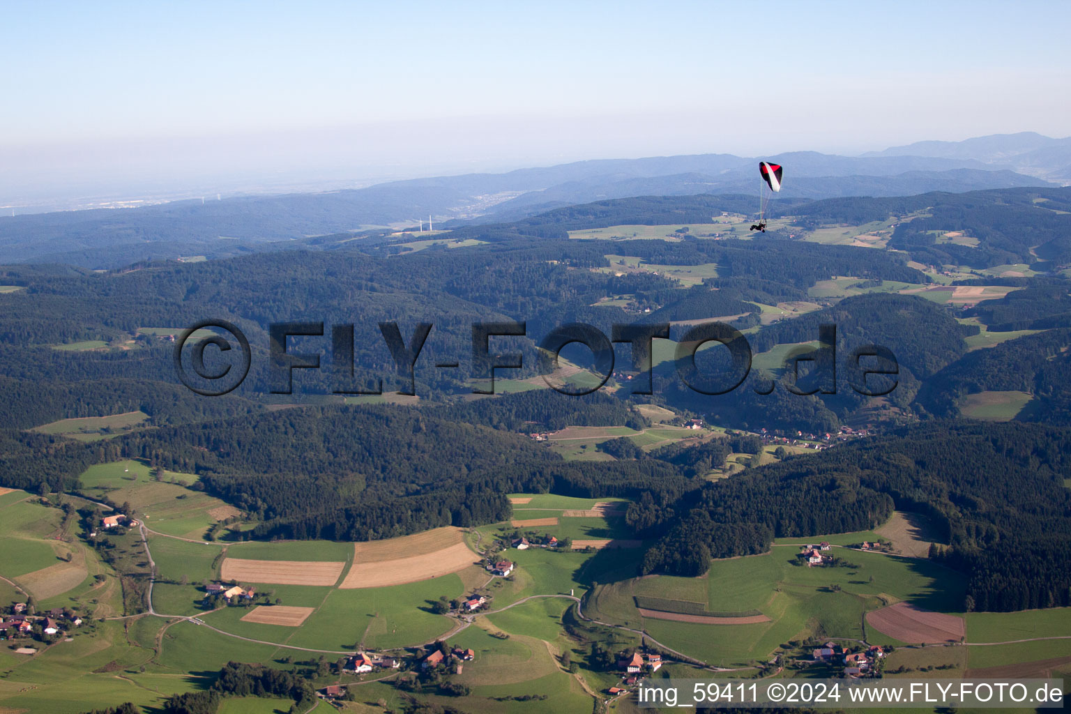 Vue aérienne de Freiamt dans le département Bade-Wurtemberg, Allemagne