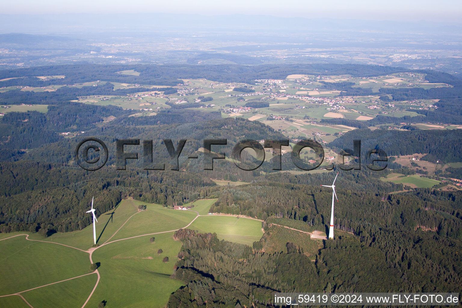 Vue aérienne de Oberspitzenbach dans le département Bade-Wurtemberg, Allemagne