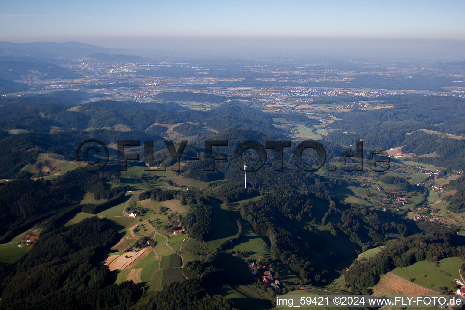 Vue aérienne de Oberspitzenbach dans le département Bade-Wurtemberg, Allemagne