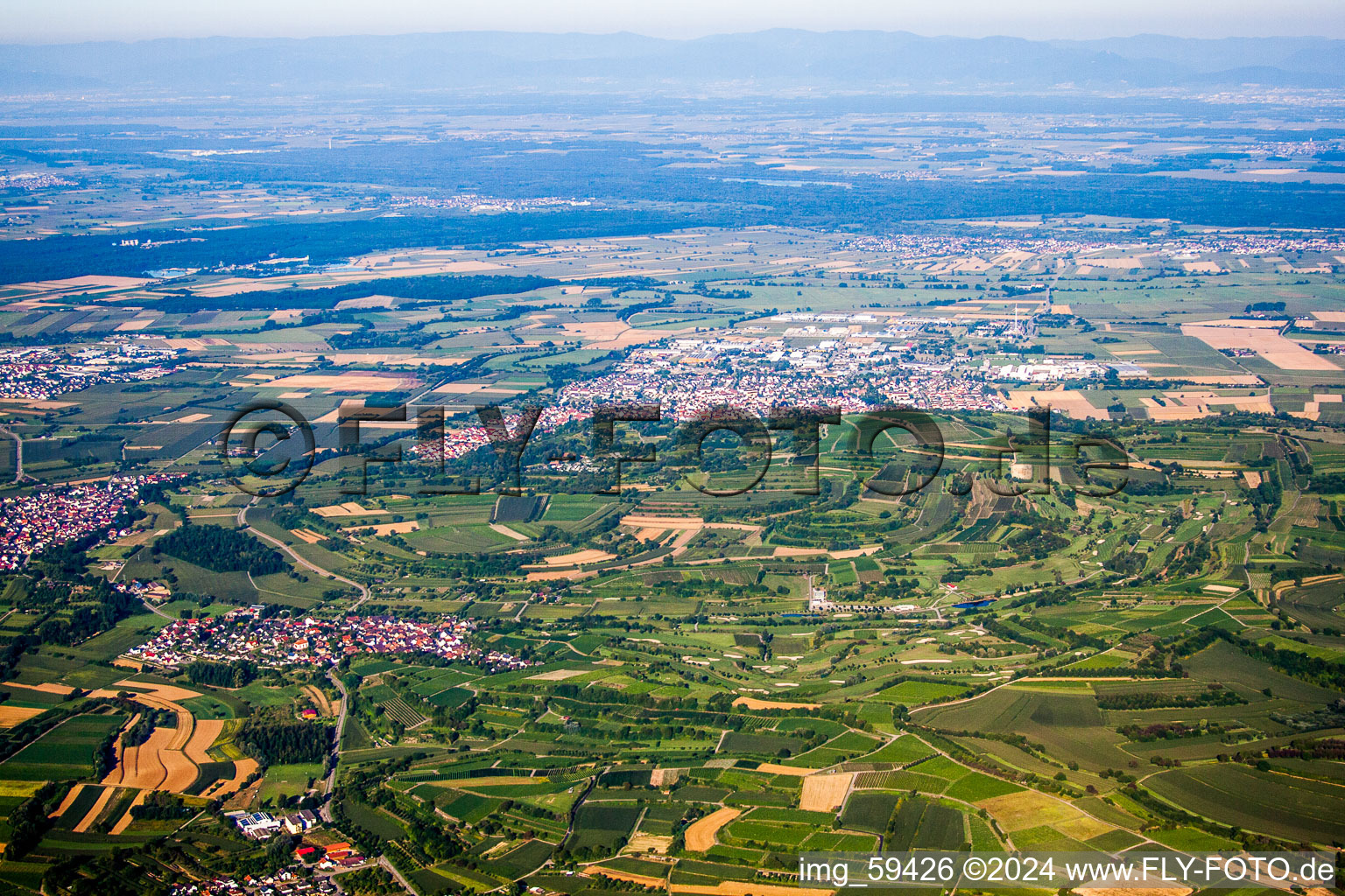 Vue aérienne de Herbolzheim dans le département Bade-Wurtemberg, Allemagne