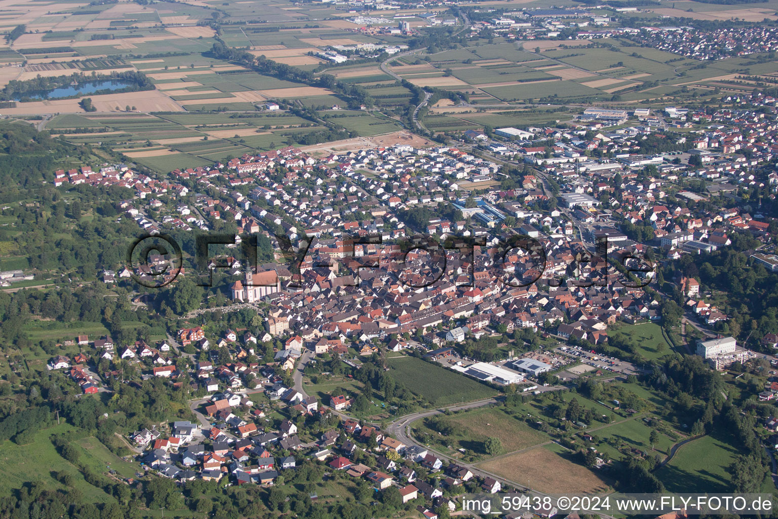 Photographie aérienne de Ettenheim dans le département Bade-Wurtemberg, Allemagne