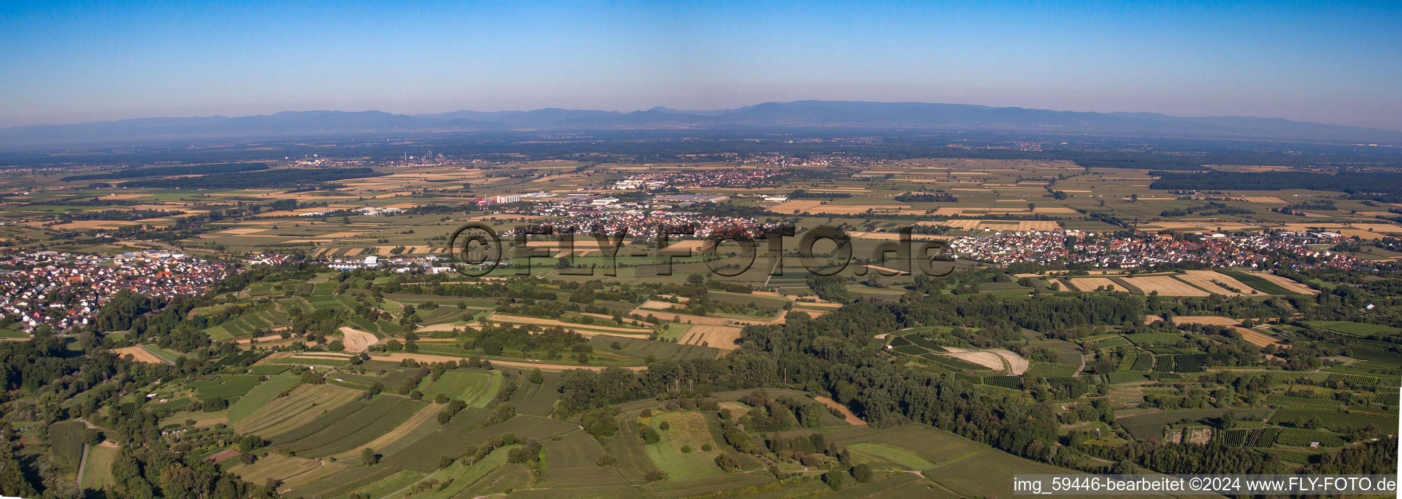 Vue aérienne de Kappel, Kippenheim à Ettenheim dans le département Bade-Wurtemberg, Allemagne