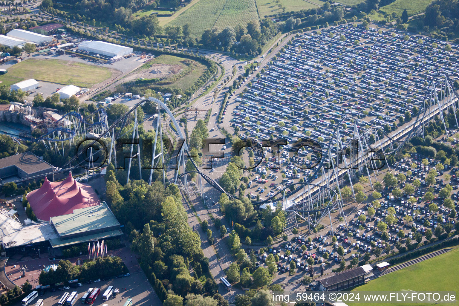 Parc Europa Rust à Rust dans le département Bade-Wurtemberg, Allemagne d'en haut