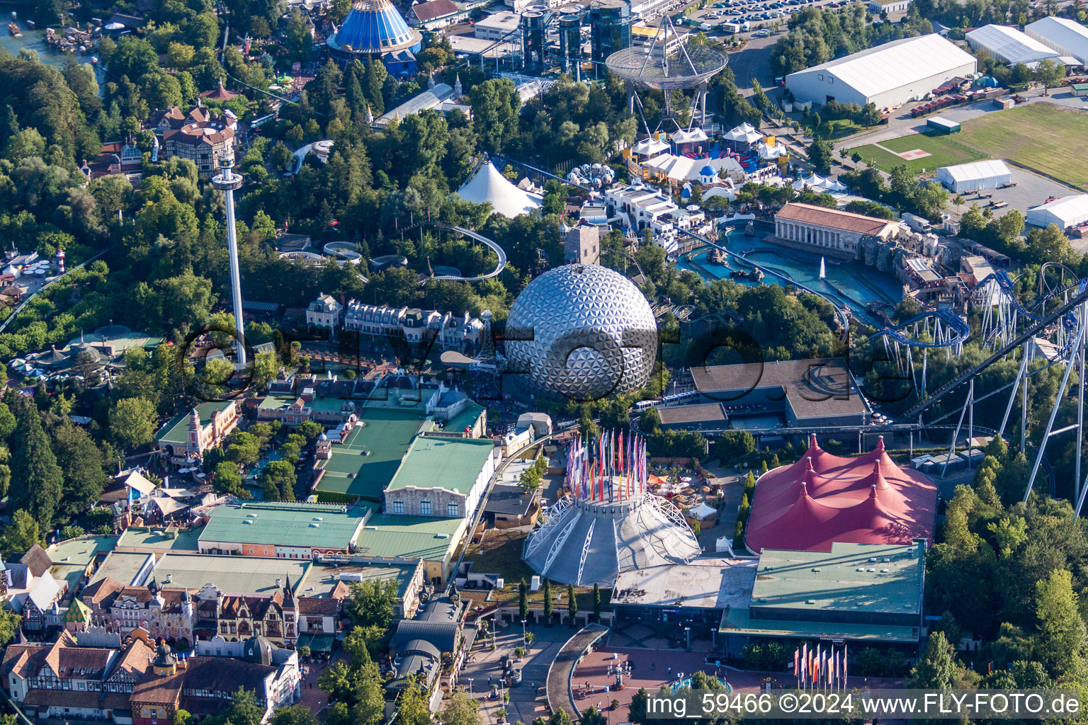 Photographie aérienne de Base de loisirs - Parc d'attractions Europa-Park à Rust dans le département Bade-Wurtemberg, Allemagne