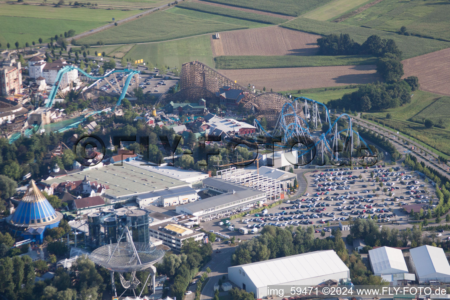 Parc Europa Rust à Rust dans le département Bade-Wurtemberg, Allemagne vue d'en haut