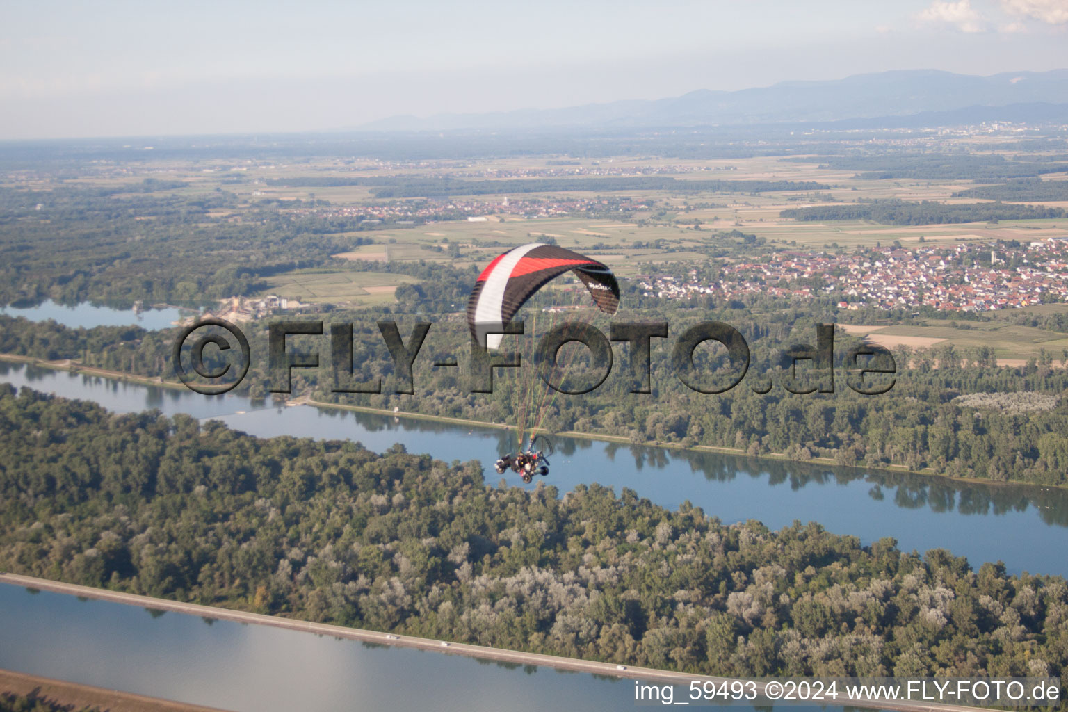 Vue oblique de Daubensand dans le département Bas Rhin, France