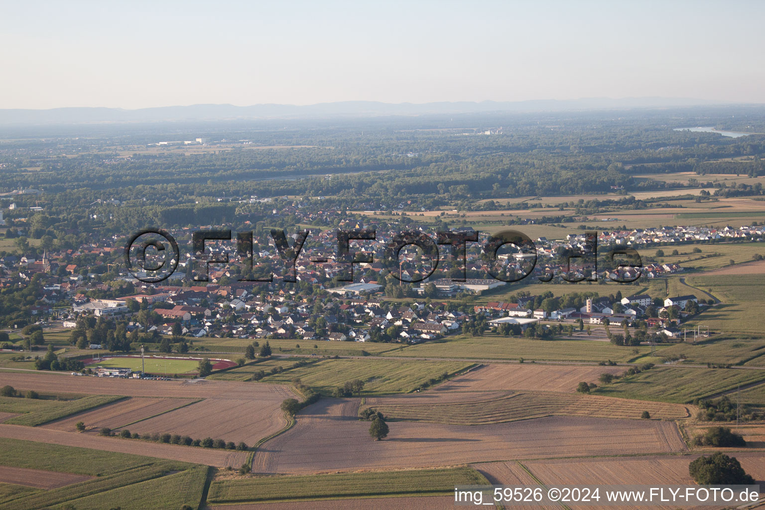Quartier Rheinbischofsheim in Rheinau dans le département Bade-Wurtemberg, Allemagne hors des airs