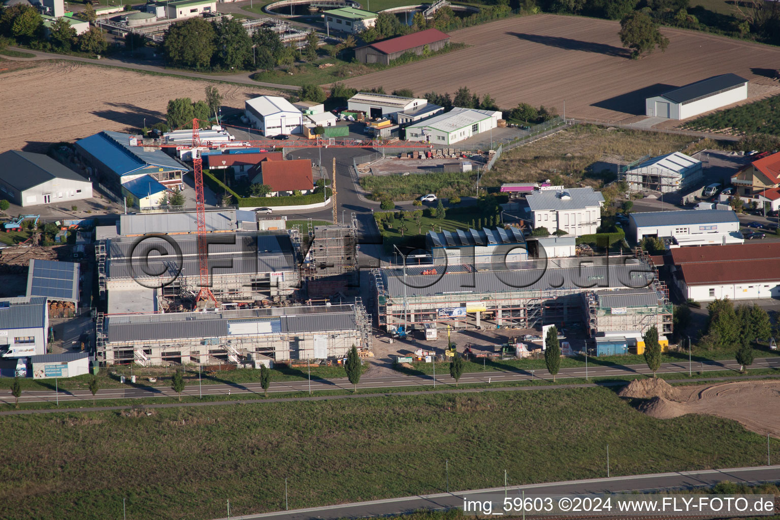 Rülzheim dans le département Rhénanie-Palatinat, Allemagne vue du ciel