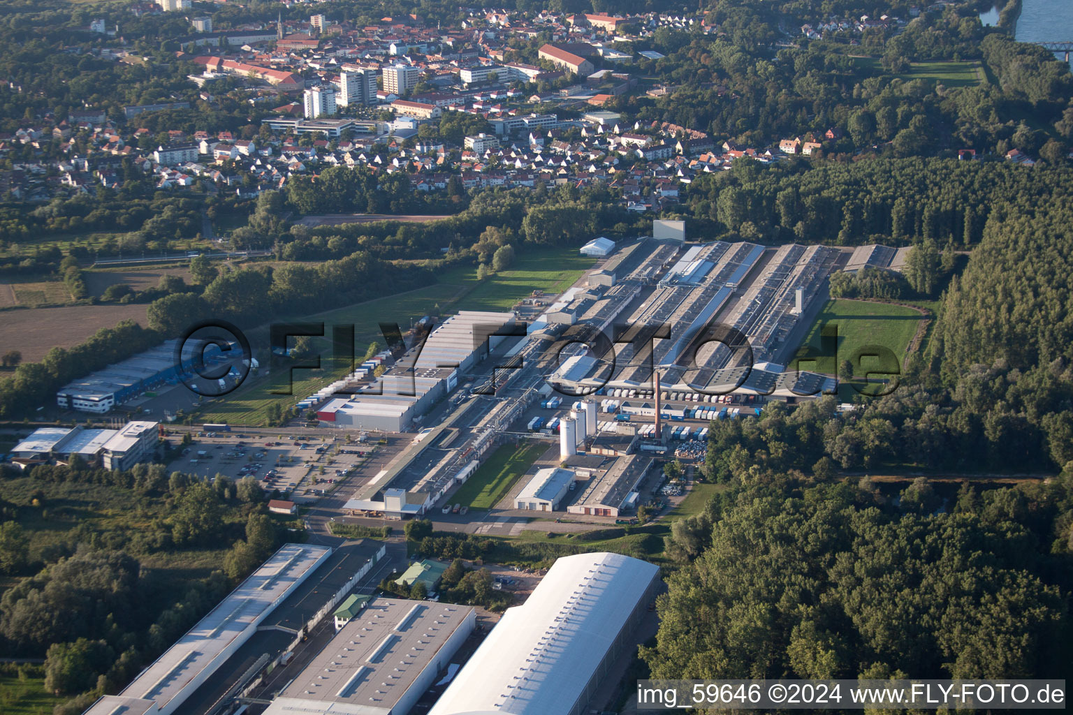 Photographie aérienne de Germersheim dans le département Rhénanie-Palatinat, Allemagne