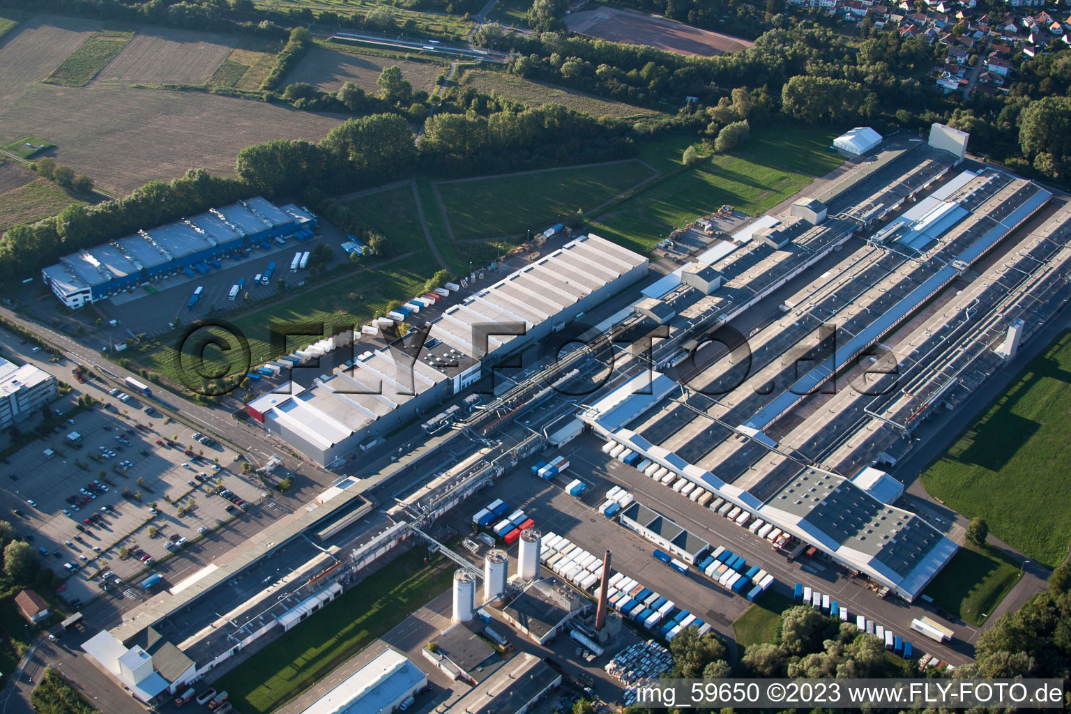 Photographie aérienne de Germersheim dans le département Rhénanie-Palatinat, Allemagne