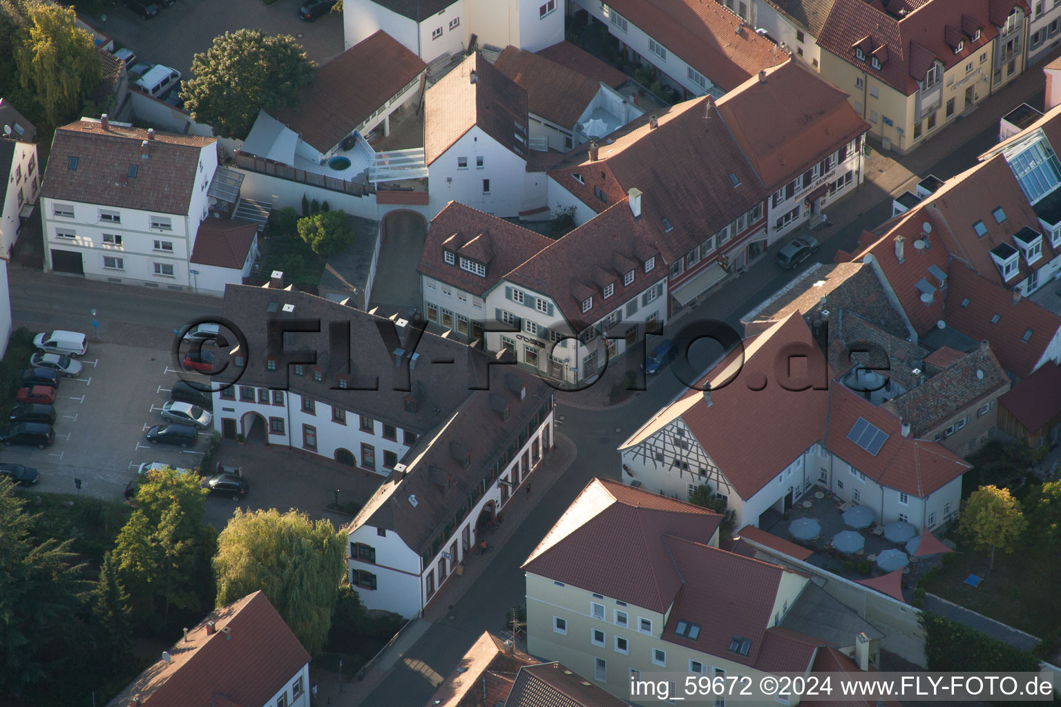 Germersheim dans le département Rhénanie-Palatinat, Allemagne depuis l'avion