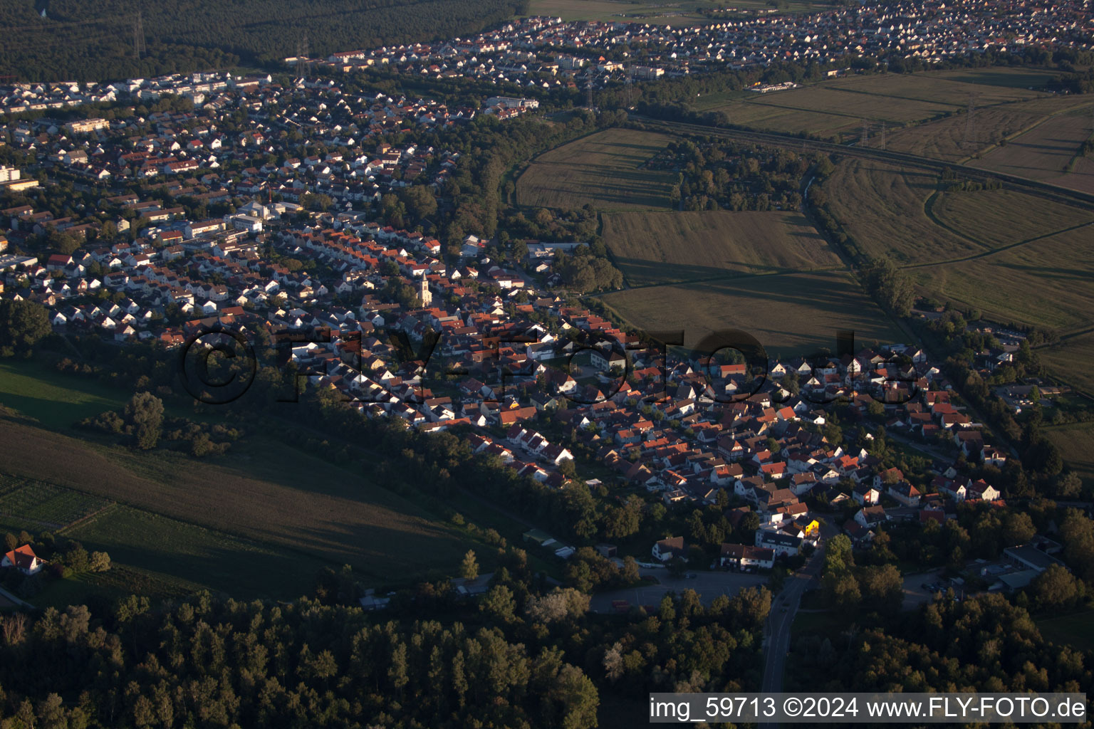 Quartier Eggenstein in Eggenstein-Leopoldshafen dans le département Bade-Wurtemberg, Allemagne hors des airs