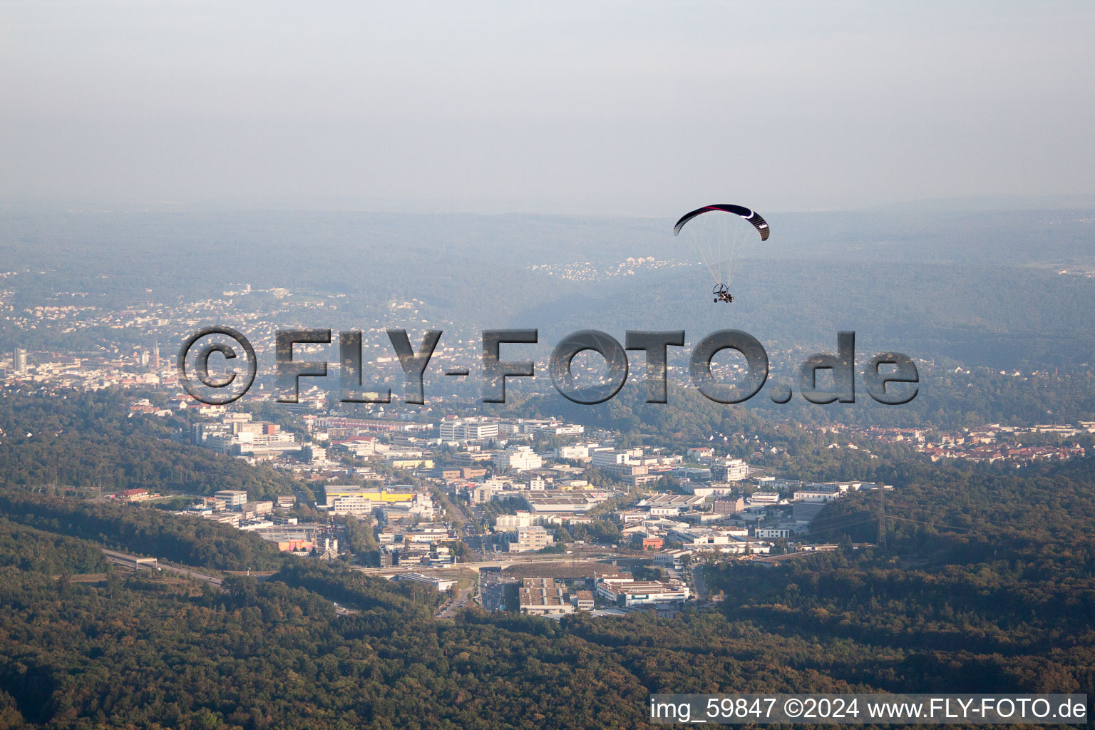 Vue aérienne de De l'ouest à Pforzheim dans le département Bade-Wurtemberg, Allemagne