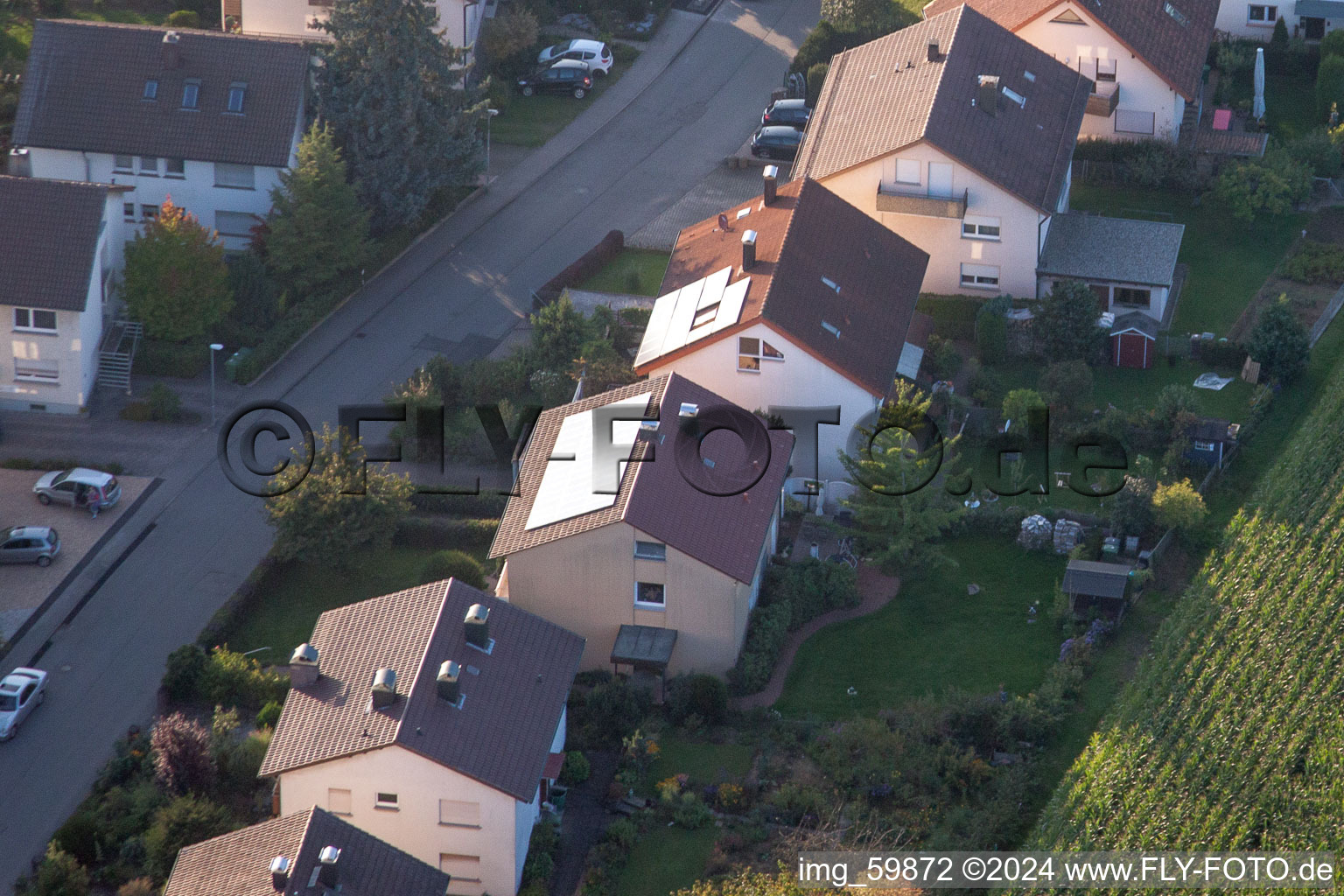 À Rothsberg à Ispringen dans le département Bade-Wurtemberg, Allemagne vue d'en haut