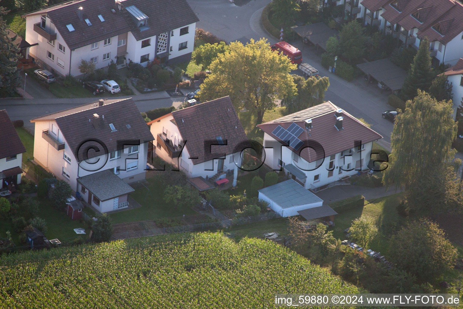 À Rothsberg à Ispringen dans le département Bade-Wurtemberg, Allemagne vu d'un drone