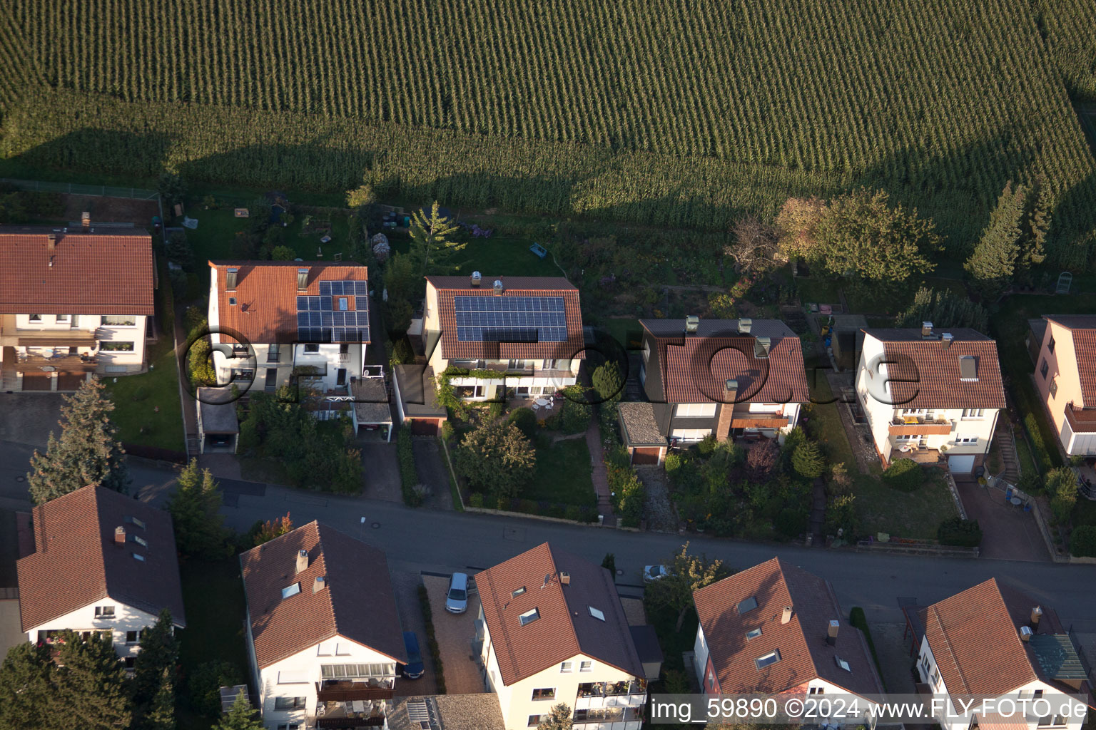 Vue oblique de À Rothsberg à Ispringen dans le département Bade-Wurtemberg, Allemagne