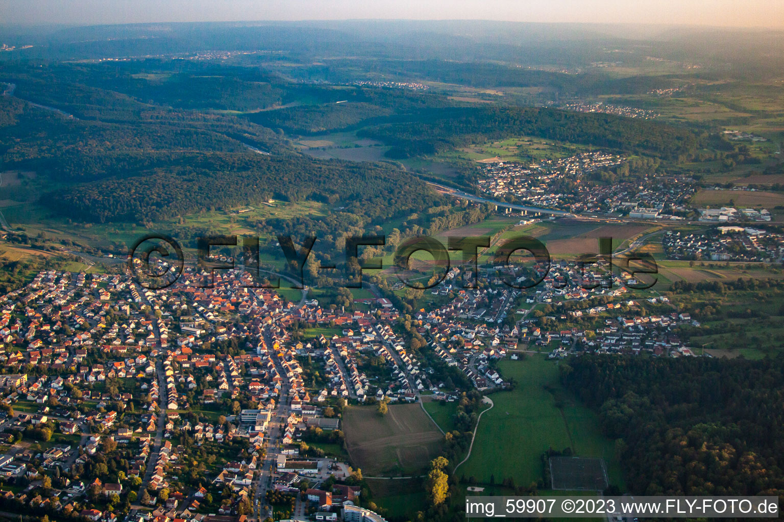 Vue aérienne de Quartier Singen in Remchingen dans le département Bade-Wurtemberg, Allemagne