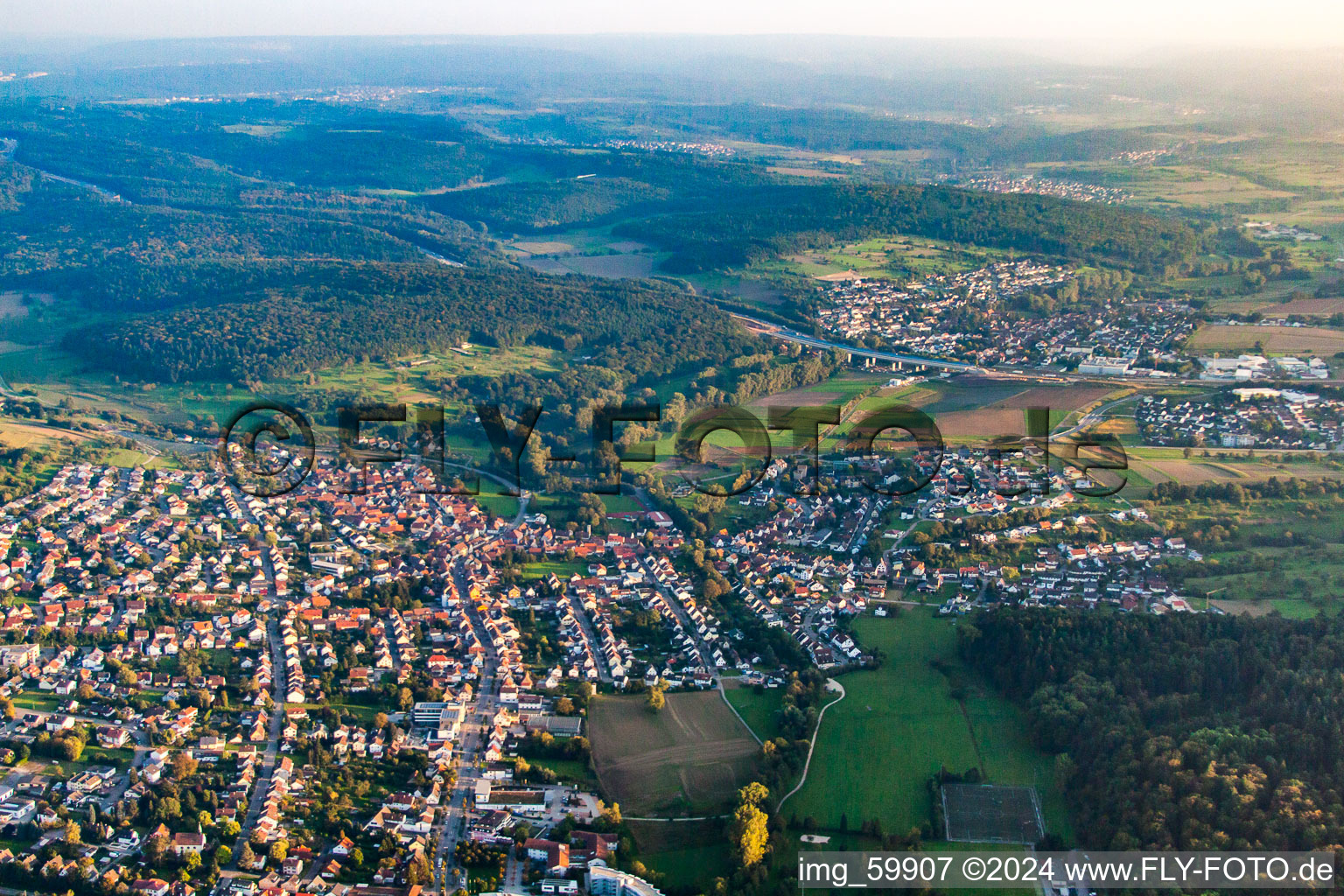 Vue aérienne de Quartier Singen in Remchingen dans le département Bade-Wurtemberg, Allemagne