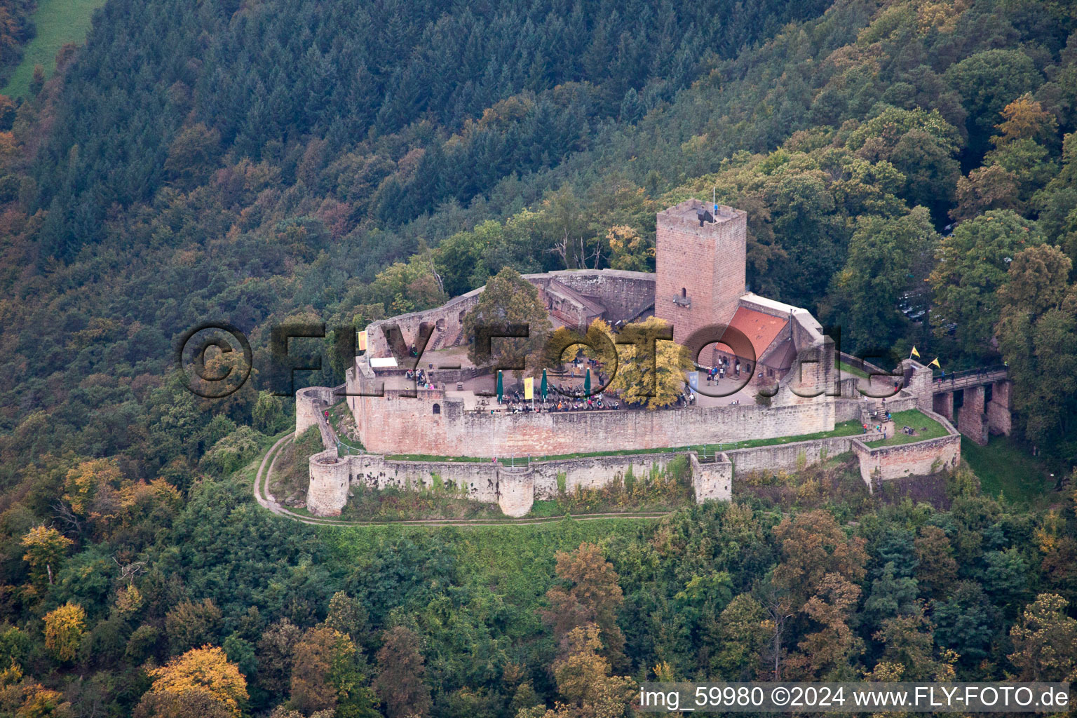 Photographie aérienne de Landeck à Klingenmünster dans le département Rhénanie-Palatinat, Allemagne