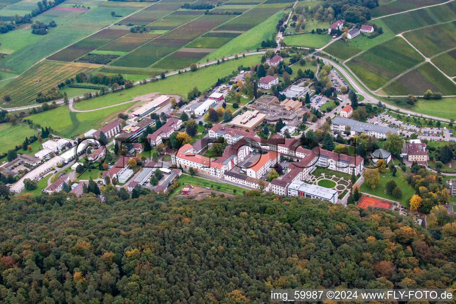 Clinique psychiatrique d'État à Klingenmünster dans le département Rhénanie-Palatinat, Allemagne d'en haut