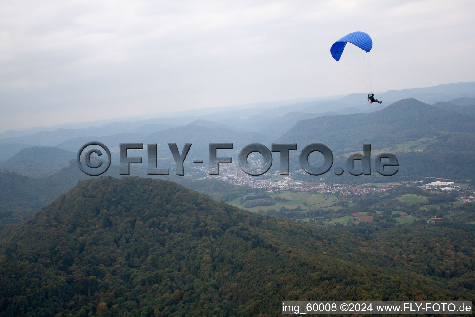 Annweiler am Trifels dans le département Rhénanie-Palatinat, Allemagne d'en haut