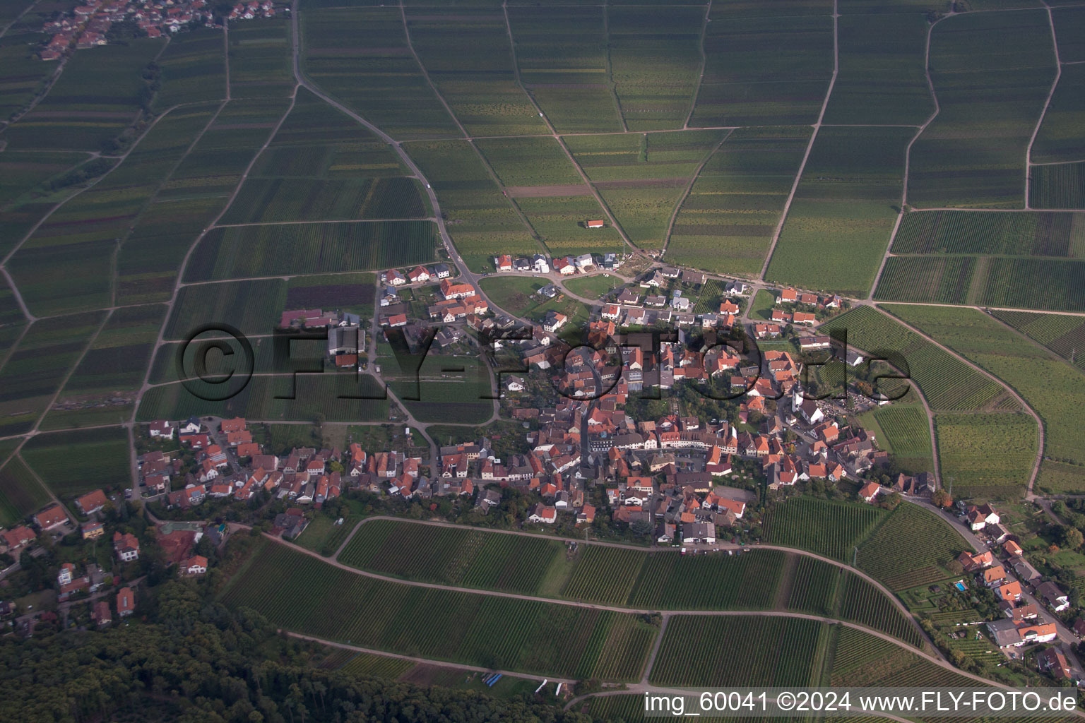 Enregistrement par drone de Weyher in der Pfalz dans le département Rhénanie-Palatinat, Allemagne