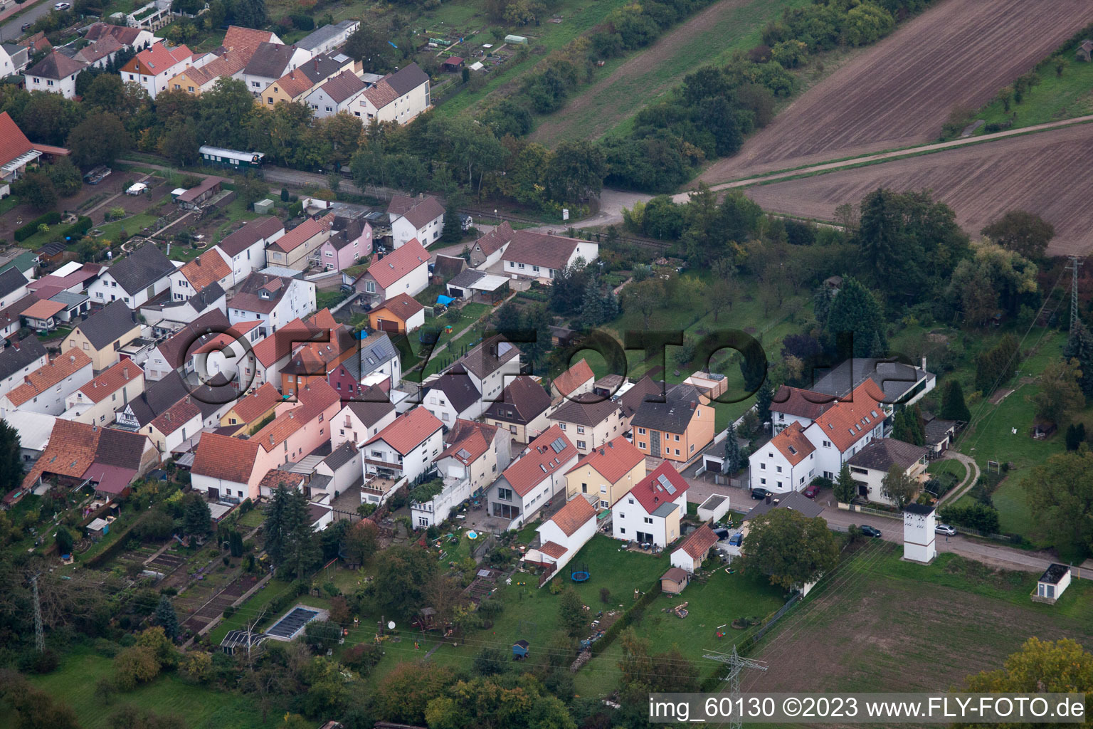 Image drone de Lingenfeld dans le département Rhénanie-Palatinat, Allemagne
