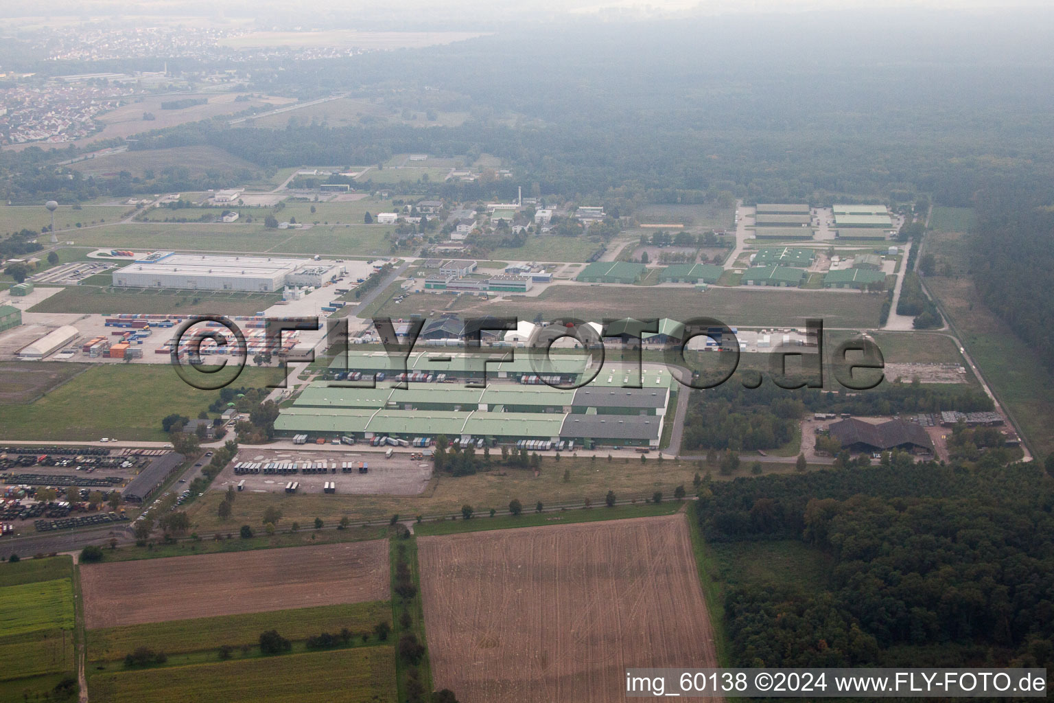 Germersheim dans le département Rhénanie-Palatinat, Allemagne vue du ciel