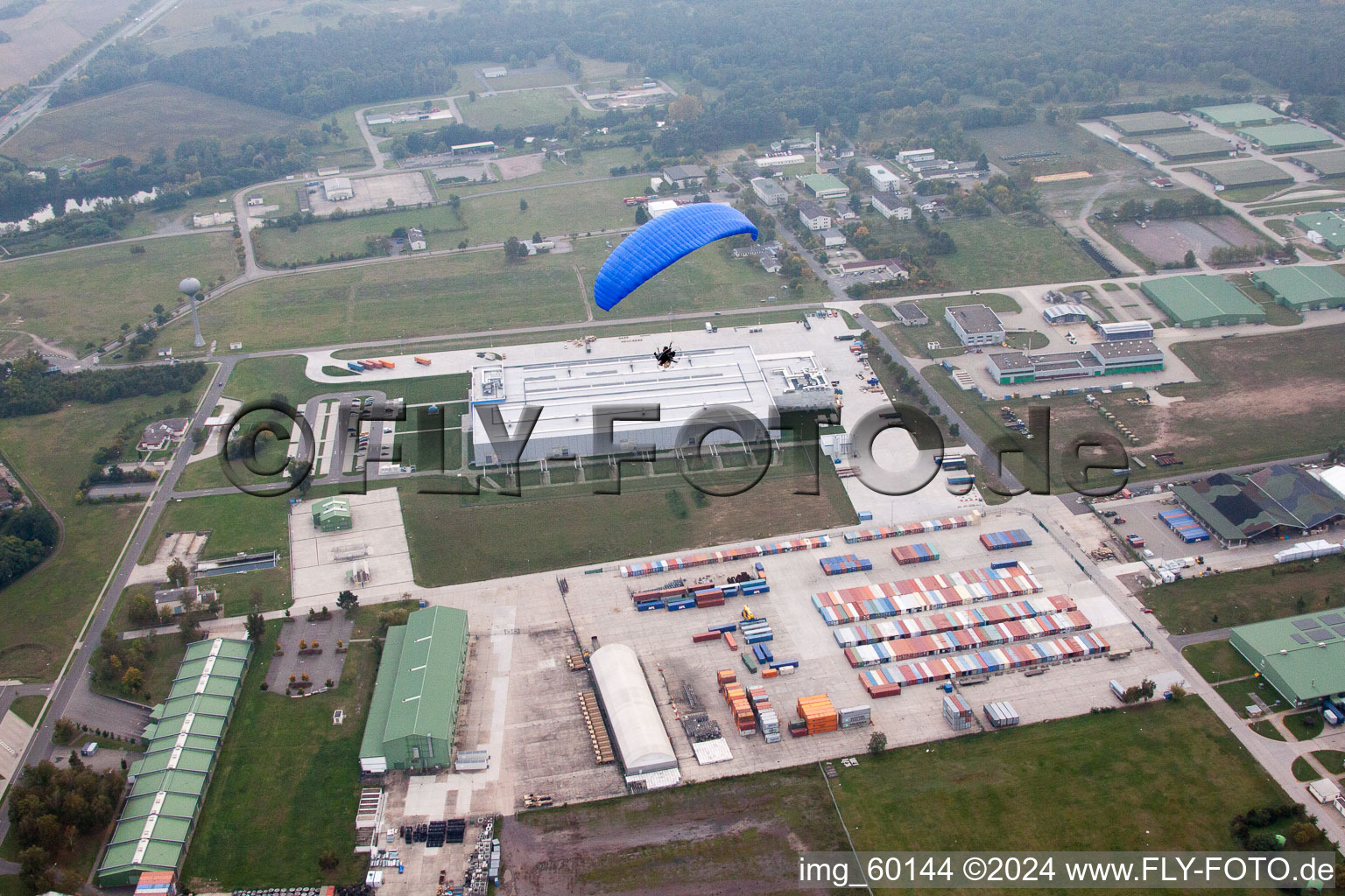 Vue oblique de Germersheim dans le département Rhénanie-Palatinat, Allemagne