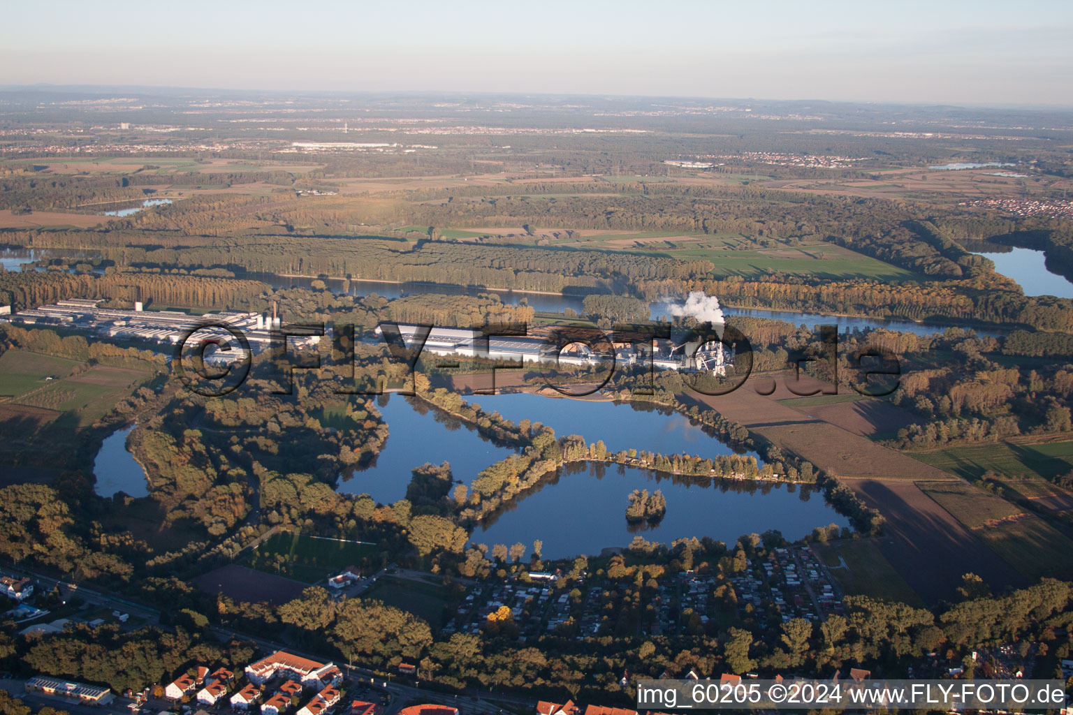 Germersheim dans le département Rhénanie-Palatinat, Allemagne vue d'en haut