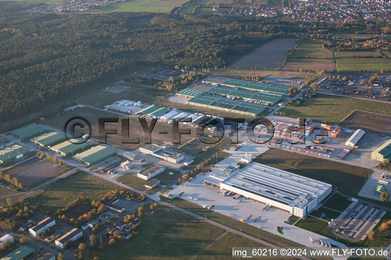 Vue oblique de Bundeswehr à Germersheim dans le département Rhénanie-Palatinat, Allemagne