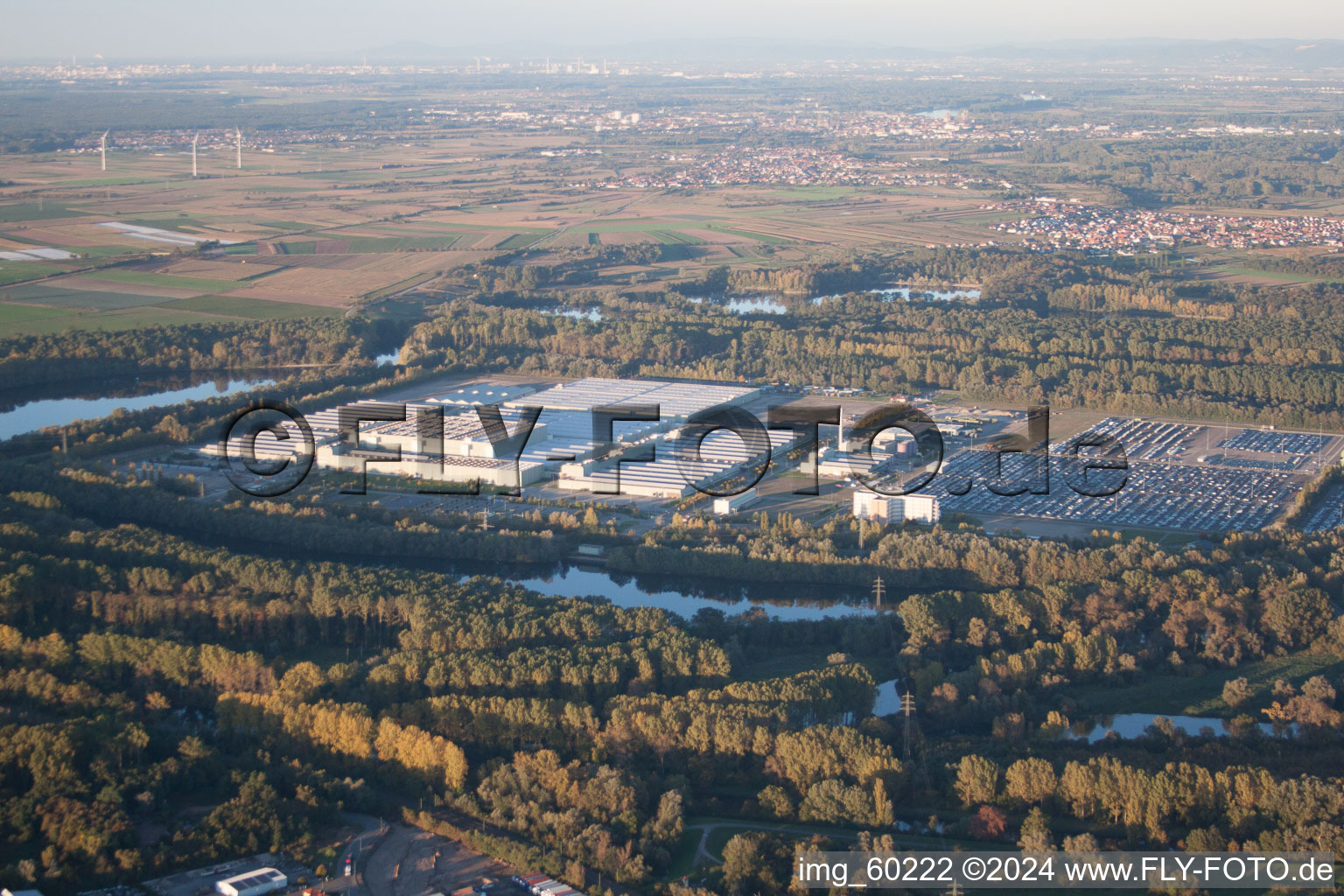 Germersheim dans le département Rhénanie-Palatinat, Allemagne vue d'en haut