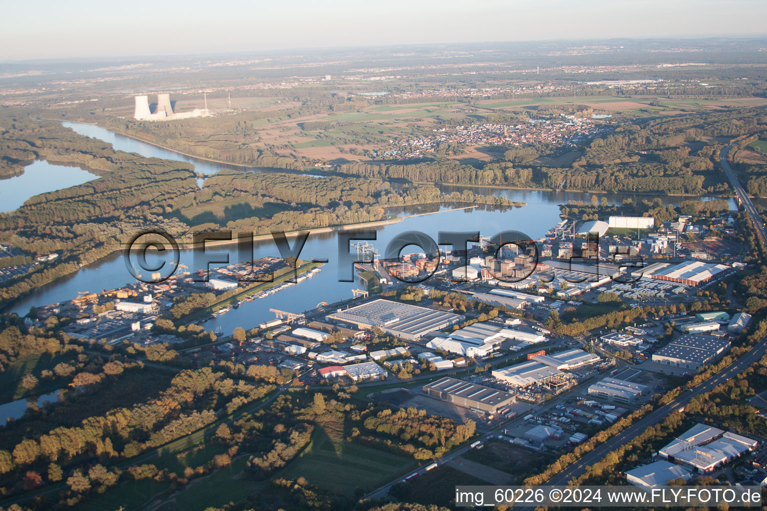 Enregistrement par drone de Germersheim dans le département Rhénanie-Palatinat, Allemagne