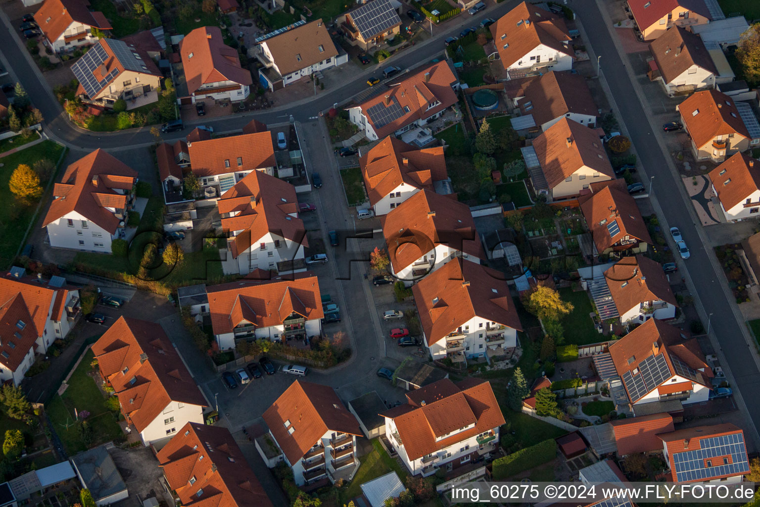 Vue oblique de Rülzheim dans le département Rhénanie-Palatinat, Allemagne