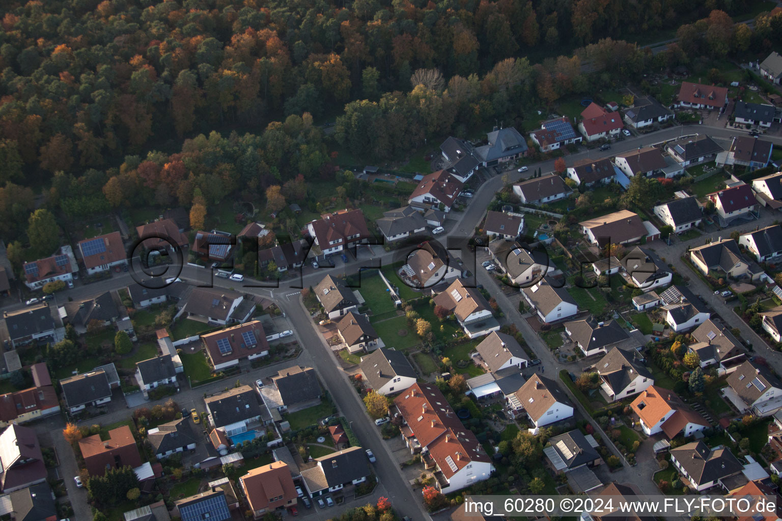 Rülzheim dans le département Rhénanie-Palatinat, Allemagne hors des airs