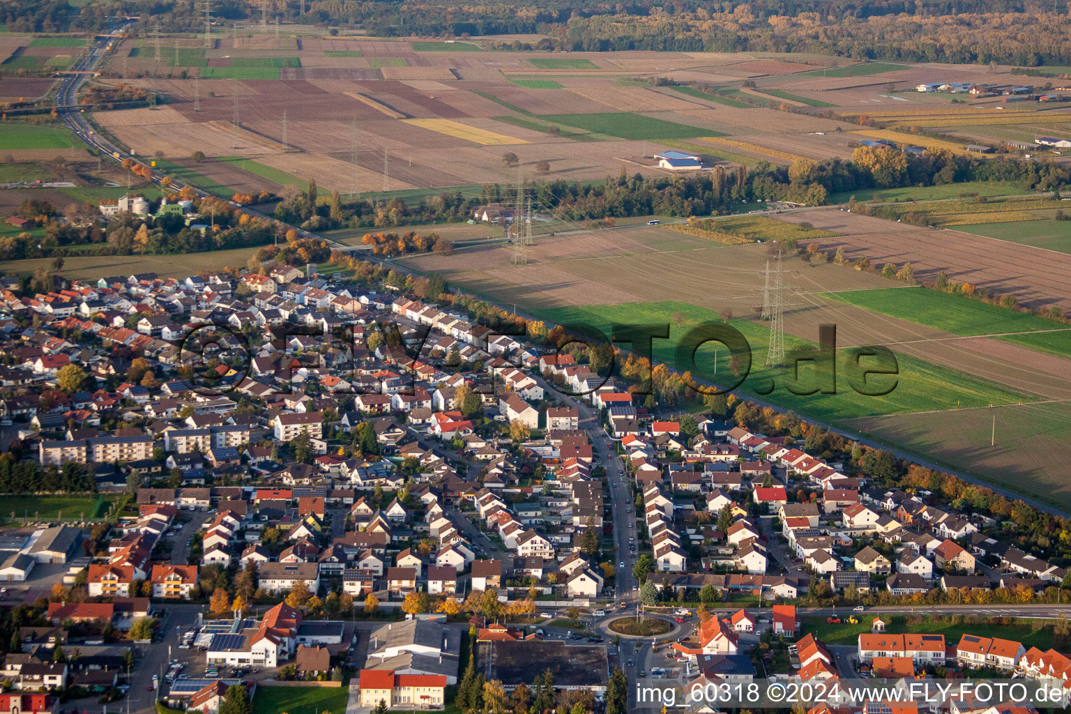 Image drone de Rülzheim dans le département Rhénanie-Palatinat, Allemagne